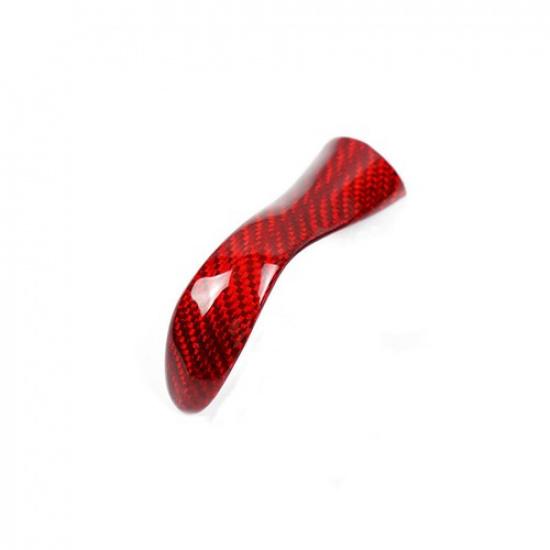 Red Hard Carbon Fiber Car Gear Shift Knob Center Cover For Infiniti Q50 14 15