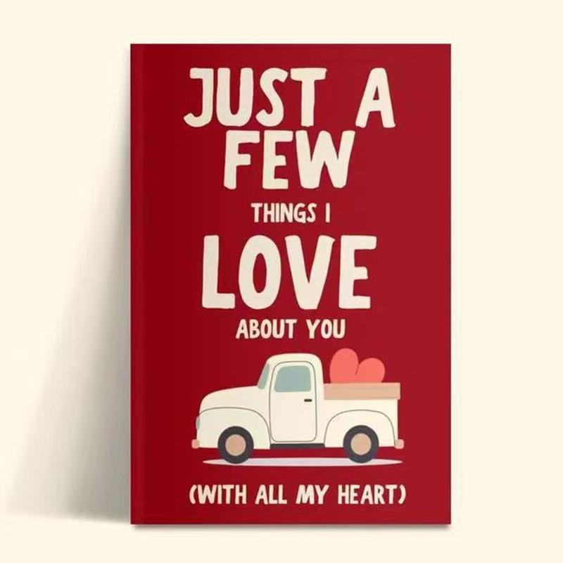 Romantic Love Fill In The Blank Gift Books Just A Few Things I Love About-You Keepsake Notebook Couples Valentine S Day Gifts A1