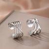 2Pcs/Set Stainless Steel Hollow Opening Rings for Women Men Geometric Irregular Multi-Layer Lines Rings Party Jewelry Wholesale