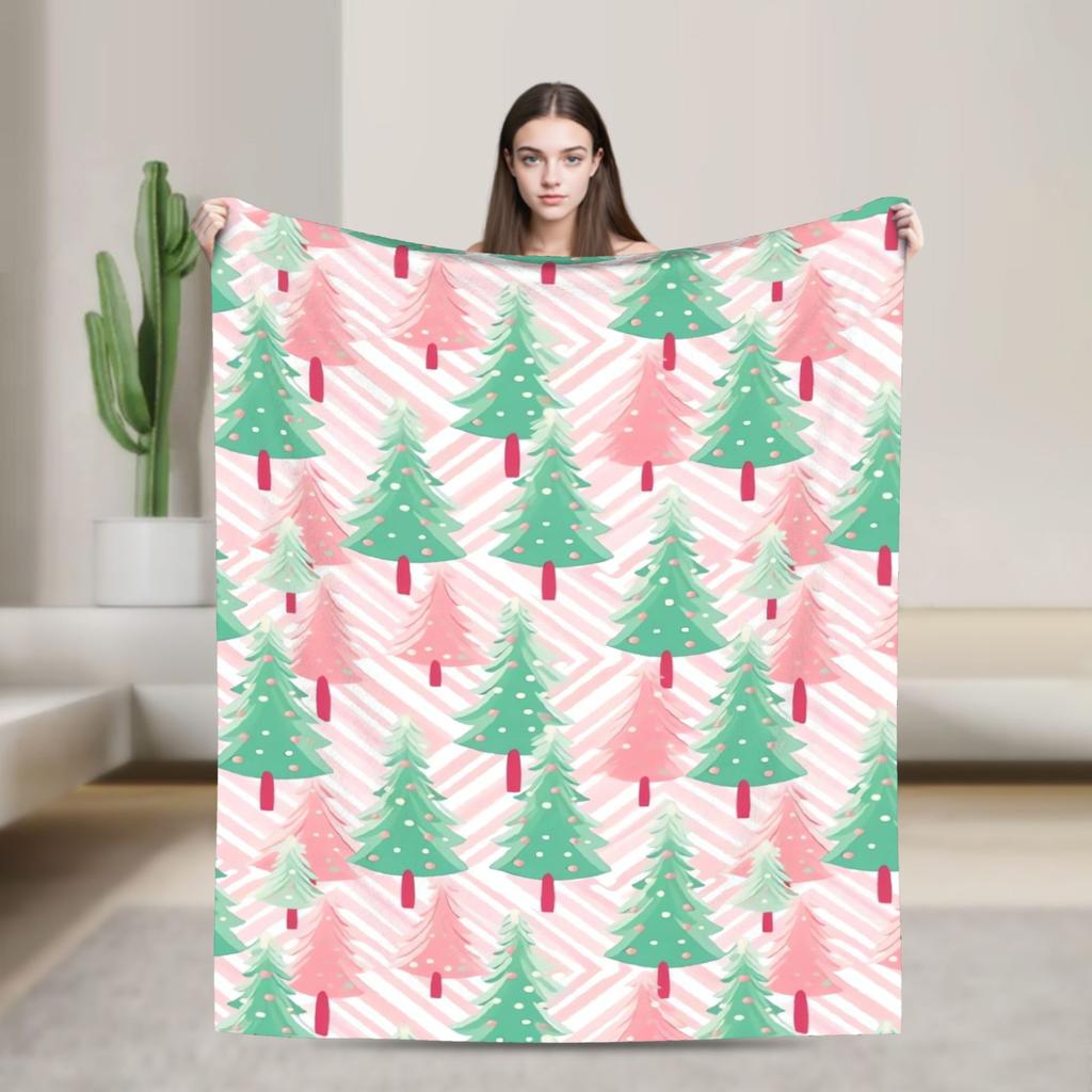 Plaid & Holiday Christmas  Blanket  Super Soft Plush Bedding Throws Girls Boys Couch Chair Sofa Bed Flannel Bedspread Bed Cover