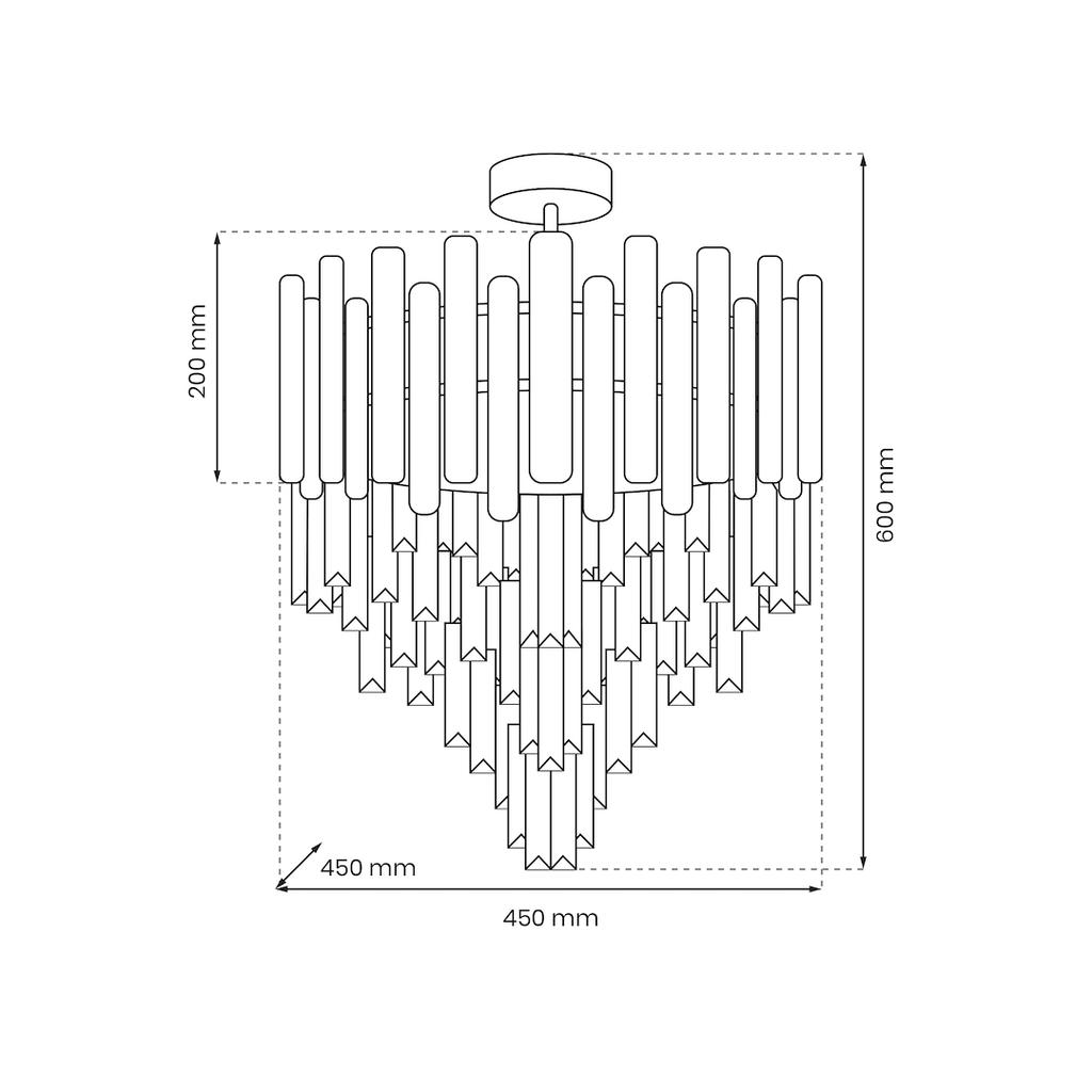 Lampa Przysufitowa Madison 9 E14 Złoty Milagro Ml8806