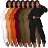 Women's Off Shoulder Long Sleeve Knit Two Piece Set Fringe Crop Top High Waist Wide Leg Pants Solid Geometric Knitted Tracksuit