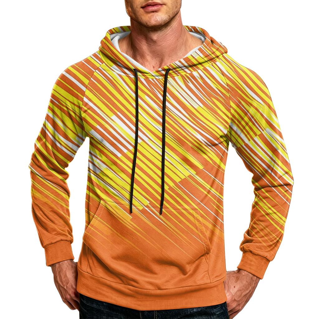 Herren-Hoodie in Farbe, lockere Passform, mit Tasche und Kordelzug