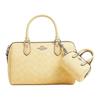 New COACH Rowan Leather Bag Accessory Mini Women's Yellow CX068-SVMN0