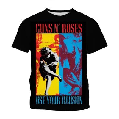 Neue Guns N Roses T-Shirts Rockband Totenkopf 3D-Druck Männer Frauen T-Shirt Kurzarm Übergroß Harajuku Y2k Tops Tees Kinderkleidung