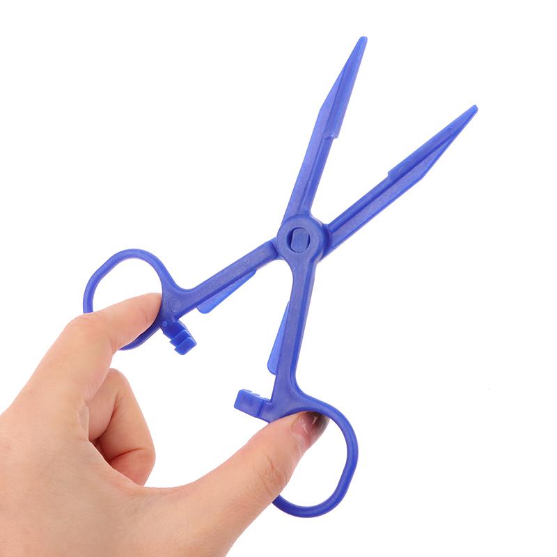 1Pc Disposable Sterile Slotted Round Navel Forceps Clamp Triangle Open Plier Ear Nose Lip Belly Body Piercing Forceps Tools