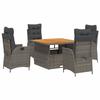 VidaXL Garden Dining Set with Cushions 5 Pcs, Patio Table, Patio Furniture Set, Furniture 3277462