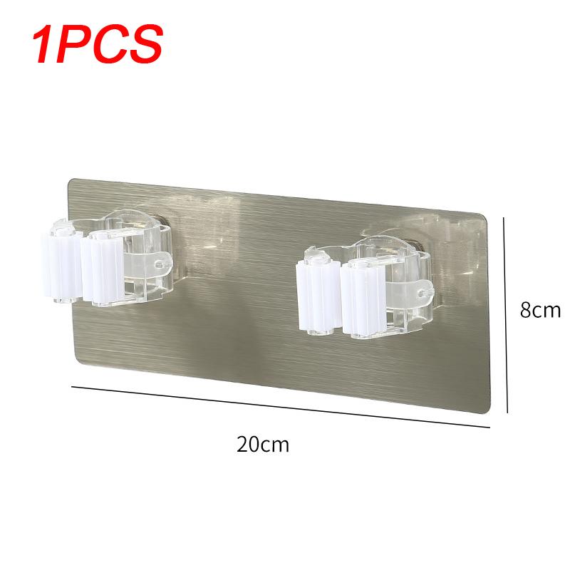 1/2/5pcs Multi-purpose Hooks Kitchen Bathroom Strong Hook Adhesive Wall Mounted Mop Organizer Holder Rackbrush Broom Hanger Hook