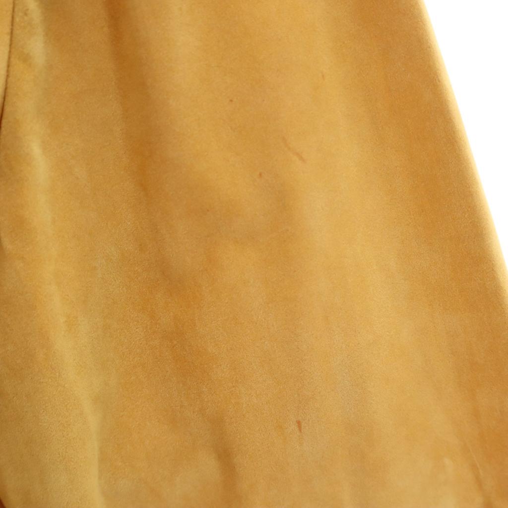 Vintage 70s Long Sleeve Suede Shirt Mustard Women Used