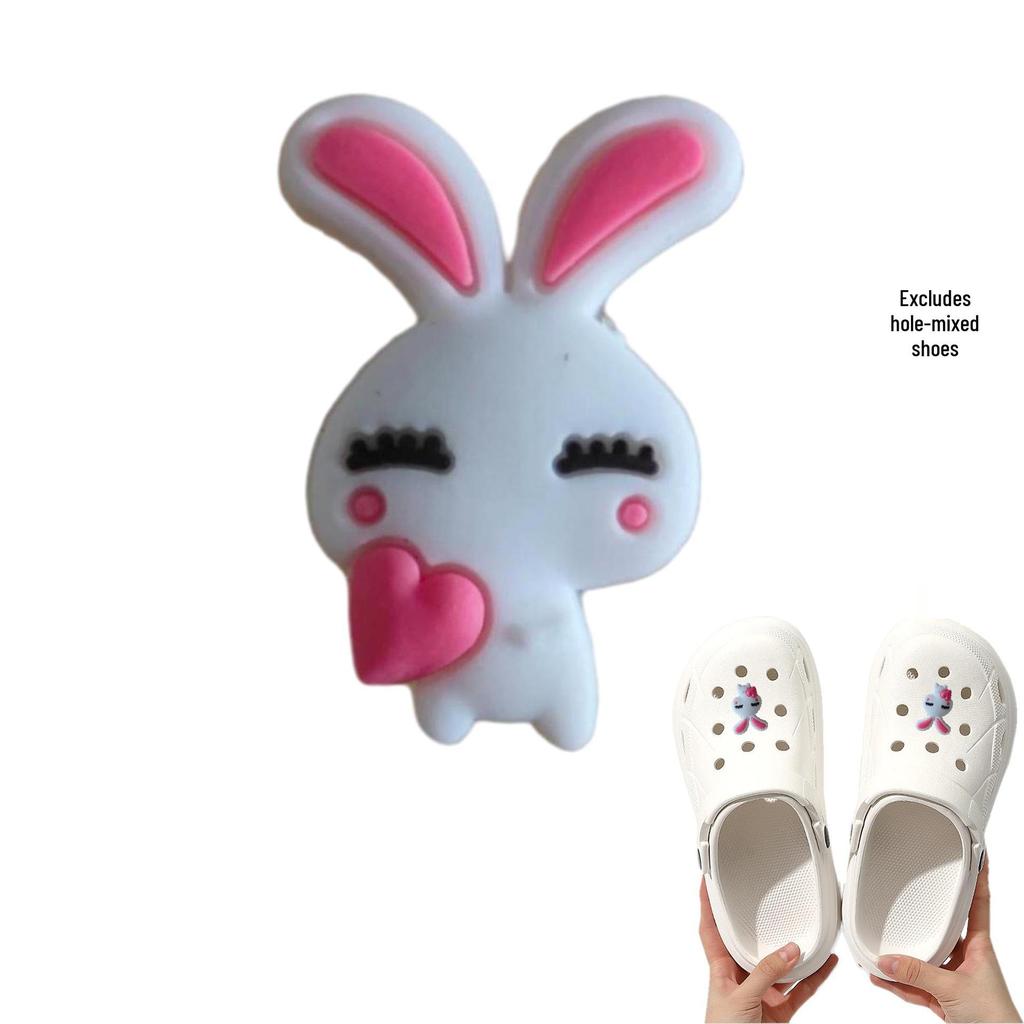 Rabbit Shoe Accessories: Cartoon PVC Charms for DIY Hole Shoes