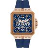 Sport Leo Blue Silicone Rose Gold Men's Quartz Watch GW0637G3