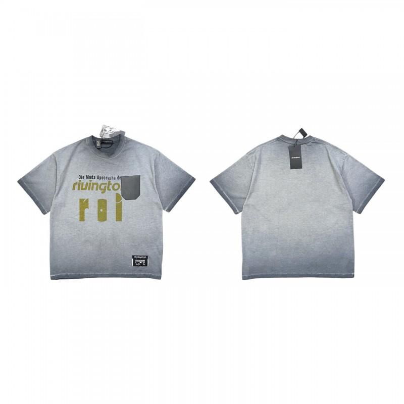 Herren locker geschnittenes Baumwoll-T-Shirt mit kreativem Buchstabenaufdruck lässiges Kurzarm-T-Shirt Herbst