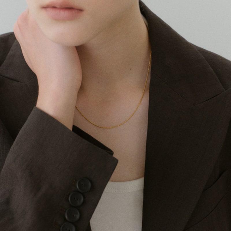 NORMALLEE [White gold] Glitter Line Necklace