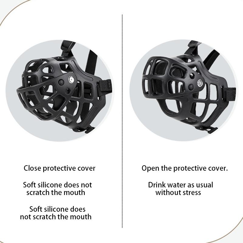 Adjustable Anti-bite Soft Silicone Dog Muzzle Pet Gift Dog Anti-barking Mouth Cover, Size M