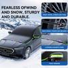 Magnetic Fixed Strap Car Windshield Snow Cover Heavy-Duty Oxford Fabric All-Weather Windshield Protector with UV Sun Shield