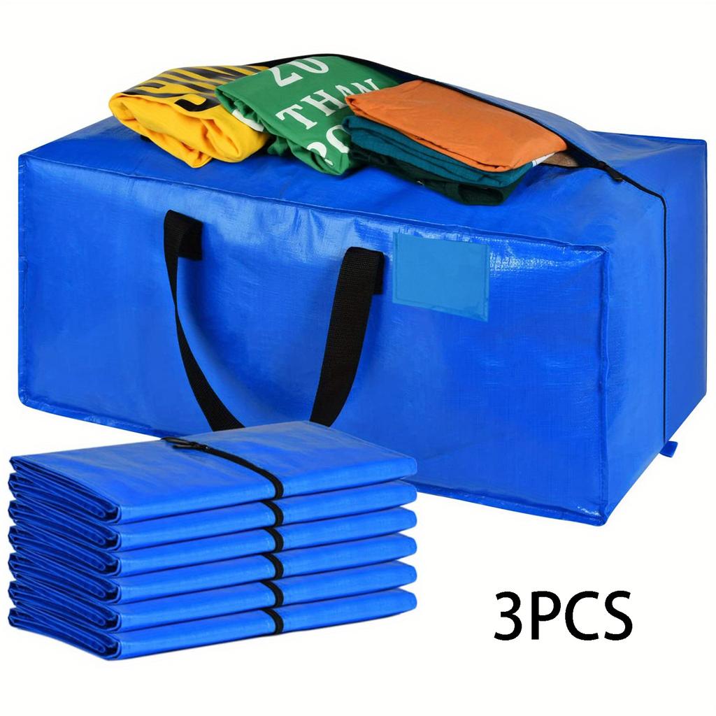 1/2/3/4 Stück Die strapazierfähige Umzugs- und Aufbewahrungstasche wird mit einem starken Griff und einer Reißverschluss-Tragetasche geliefert, um Platz zu sparen