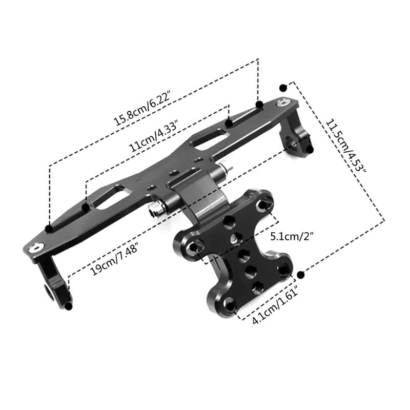 Verstellbarer Motorrad Kennzeichenhalter mit Licht Passend für TFX150 MslaL150 Motorrad Zubehör