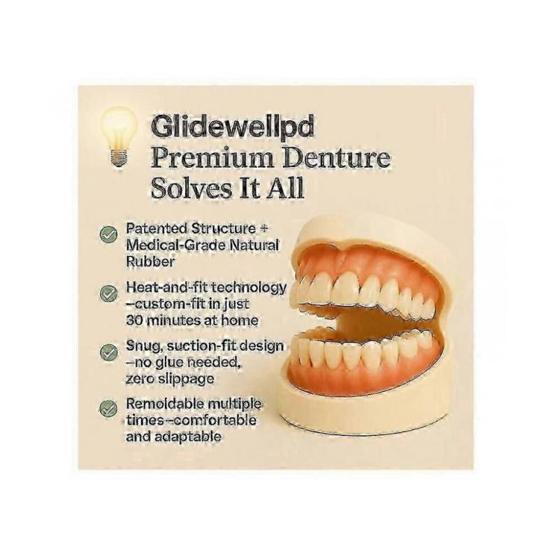Glidewellpd - Premium Silicone Denture, Smileasego Premium Dentures Full Mouth