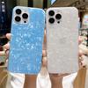 Dreamy Seashell Silicone Case for iPhone 16 Pro Max - Mother-of-Pearl Protective Cover