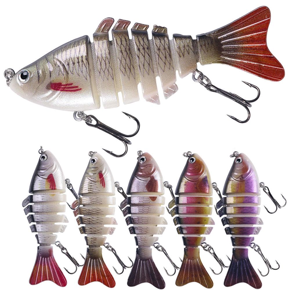 Angeln Wobbler Lebensechte Angeln Köder 6 Segment Swimbait Crankbait Harten Köder Langsam Isca Künstliche Köder Angelgerät