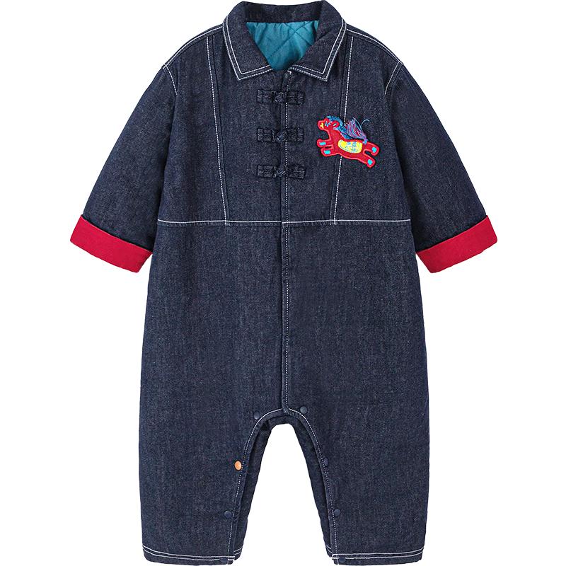 Minibala  Spring Water Denim  Baby Romper 100