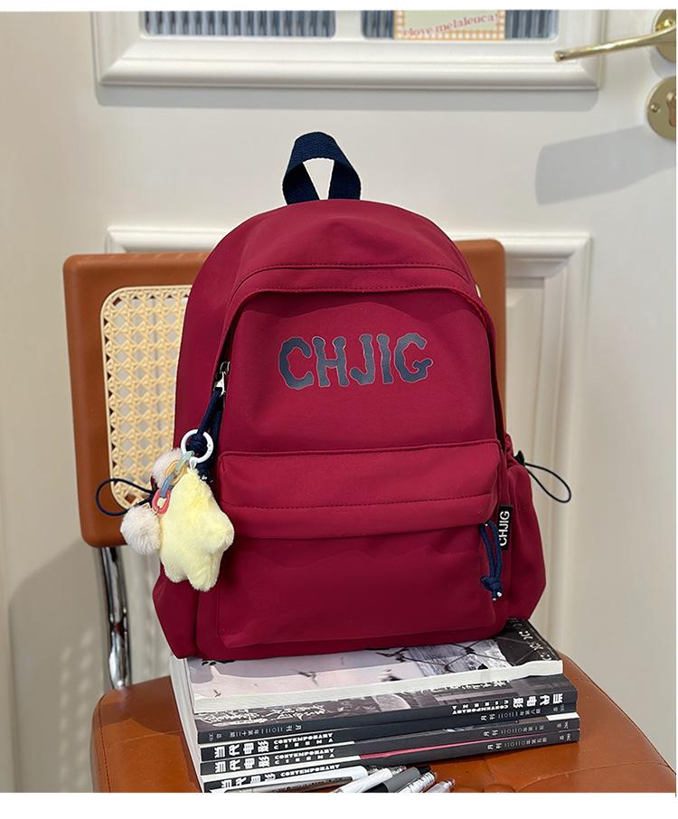School Bag 2025 New Ins Wind Mini Niche Retro School Bag Simple Casual Versatile Backpack Spring Outing Backpack