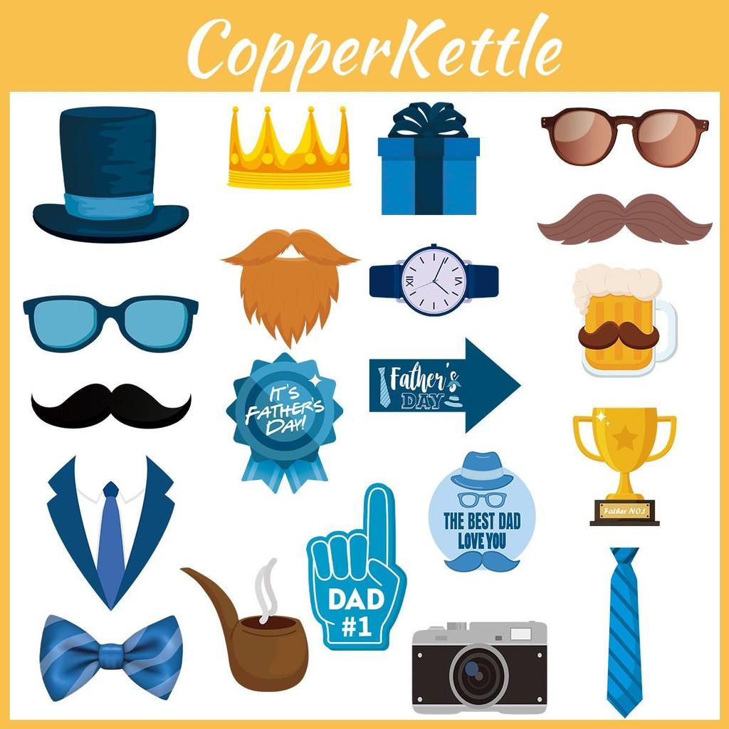 Day Fathers Party Decorations With Paper Photo Props For Event And Celebration