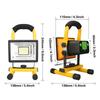 30W LED Portable Rechargeable Floodlight Waterproof Spotlight Battery Powered Searchlight Outdoor Work Lamp Camping Lantern