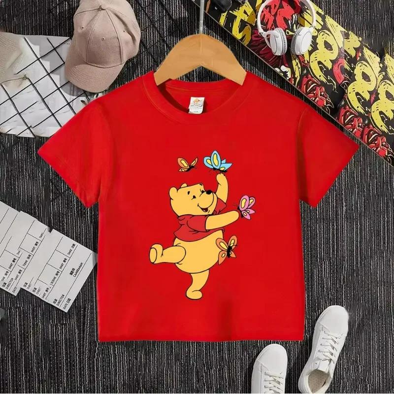 Disney Winnie the Pooh Children's T-Shirt Summer Short Sleeve Unisex for Boys and Girls 2026 New Style