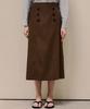 LUSIDA Leon Double Button Midi Skirt_2 Colors