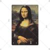 Vintage Sexy Funny MonaLisa Metal Sign Metal Tin Plaque Metal Vintage for Pub Bar Sign Man Cave Decoration Iron Plates