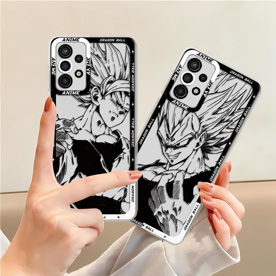 Dragon Ball Cool Vegeta Case for Samsung Galaxy A50 A72 A31 A16 A17 A52s A52 A12 A32 A71 A51 A21s Clear Phone Cover