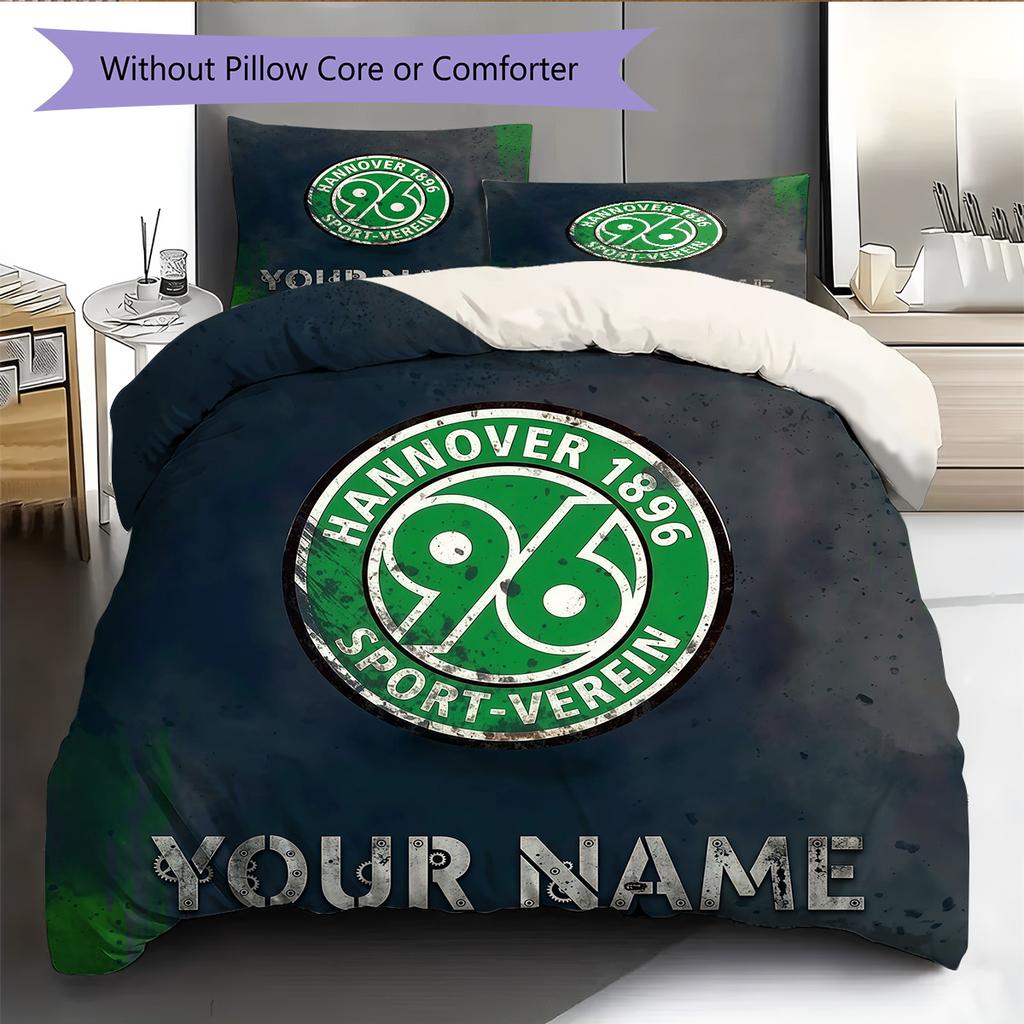Individueller Name Hannover2 Muster Bettwäsche Steppdecke Set Heimdekoration Geschenk (1 Bettbezug + 2 Kissenbezüge (ohne Füllung))