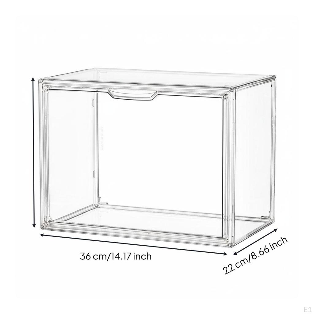 Stackable Display Case Sturdy Dustproof Acrylic Cabinet for Dressing Table,