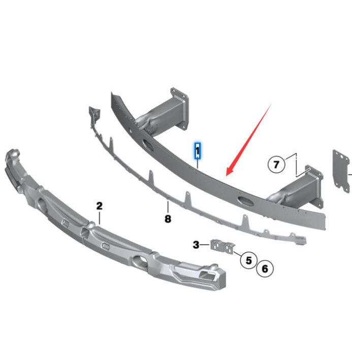 BMW Z4 E89 Front Bumper Anti-Collision Frame - 51117192154