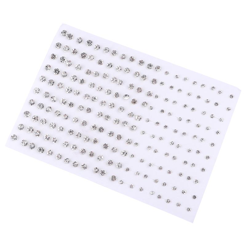 100Pairs Acrylic Crystal Heart Star Moon Small Stud Earrings Set For Women Girl Animal Flower Plastic Earring Trend Jewelry