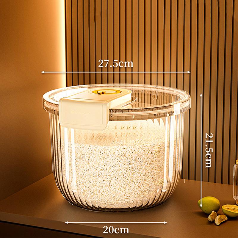 7.5Kg Automatic Rice Dispenser Insect-Proof Pet Food Rice Organizer Moisture-Proof Sealed Grain Cereal Dispenser Large Capacity