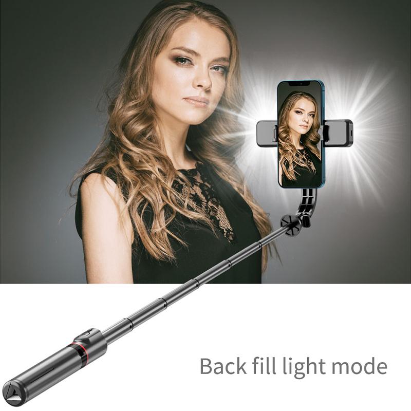 L12D Foldable Detachable Dual Fill Light Expandable Selfie Stick Tripod with for 4.0 Rotatable 1085mm Ultra Long