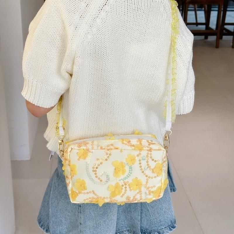 Sparkling Floral Kids Bag Adorable Fairy Shoulder Crossbody Bag For Girls 2024