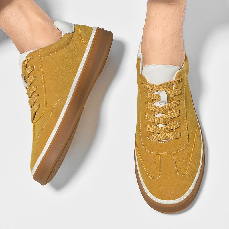 Fashion Classic Retro Style Cow Suede Men's Casual Board Shoes Brand Comfort Travel Commuting Shoes Quality Sole Anti Slip Sports Shoes