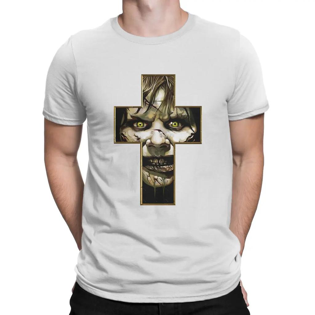Cool Funny T-Shirt Men Round Collar 100% Cotton T Shirts T-The Exorcist Short Sleeve Tees Original Clothes