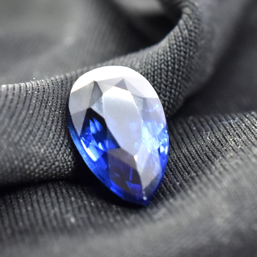 Beautiful Blue Tanzanite 7.25 Ct Natural CERTIFIED Loose Gemstone Rare Pear Cut