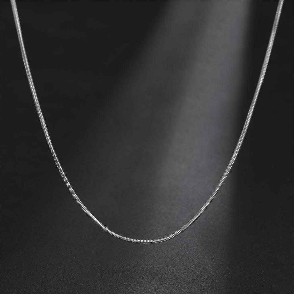 EUEAVAN Basic Snake Chain Necklace For Woman Men Stainless Steel 80cm Adjustable Chains Jewelry Accessories Gift Wholesale