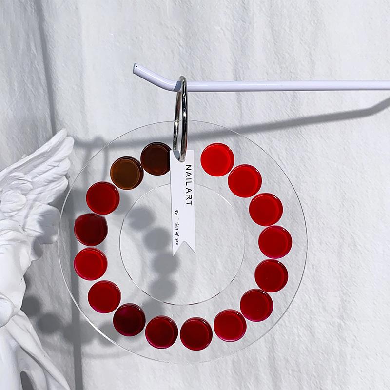 Nail Swatches Color Card Display Board Gel Polish Template Nail Art Tips Sample Stand Nail Polish Practice Desktop Storage