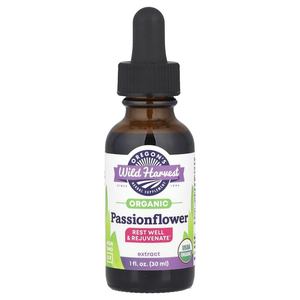 Oregon's Wild Harvest Organic Passion Flower Extract, 30Ml(1Fl Oz)
