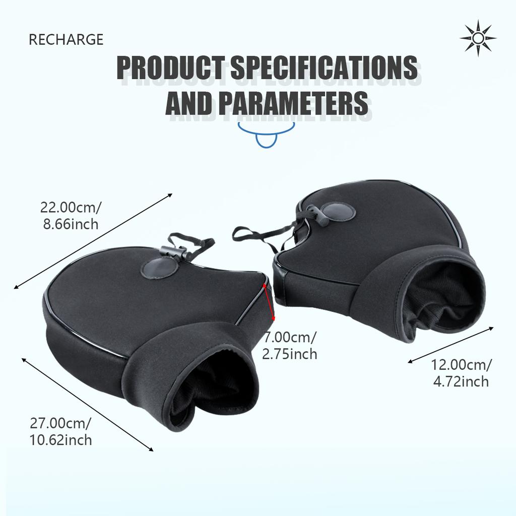 Schutz-Elektroroller Dicke Warme Lenkergriffe Lenkerstulpen Regenfeste ATV Motorradhandschuhe Guante Moto Winterhandschuhe