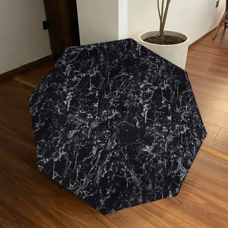 1pc Marble texture Pattern Umbrella Design Automatic Opening and Closing Umbrella, High-quality Travel Umbrella, Lightweight and Portable, -1002111