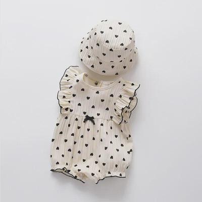Newborn Baby Girl Hooded Summer Romper - Princess Onesie for Outings