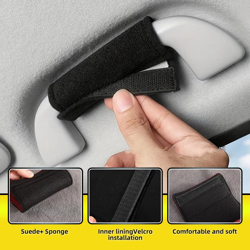 Car Handle Protection Gloves Roof Rails Soft Leather Protective Covers Imitation For Opel Corsa Astra Insignia Vectra Zafira lce033
