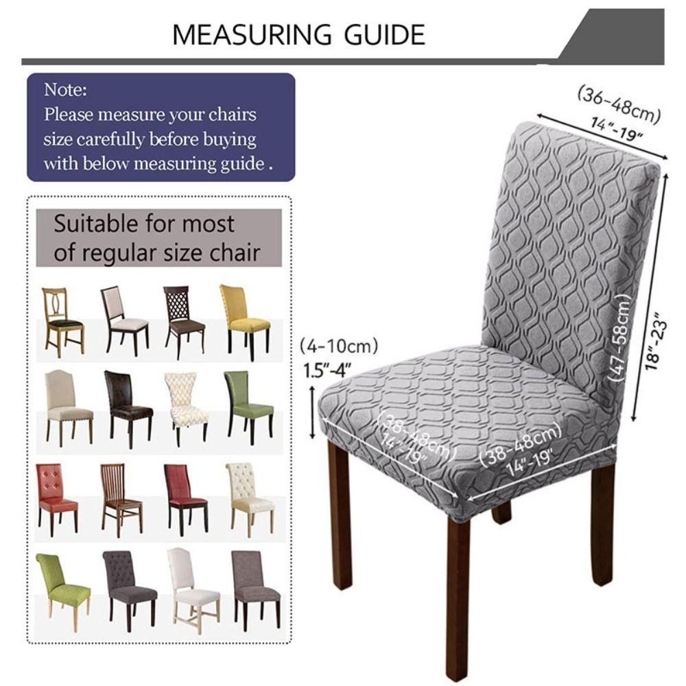 High Elastic Universal Chair Cover Jacquard Washable Dining Chair Slipcover Thickened Removable Chair Protector for Home Kitchen